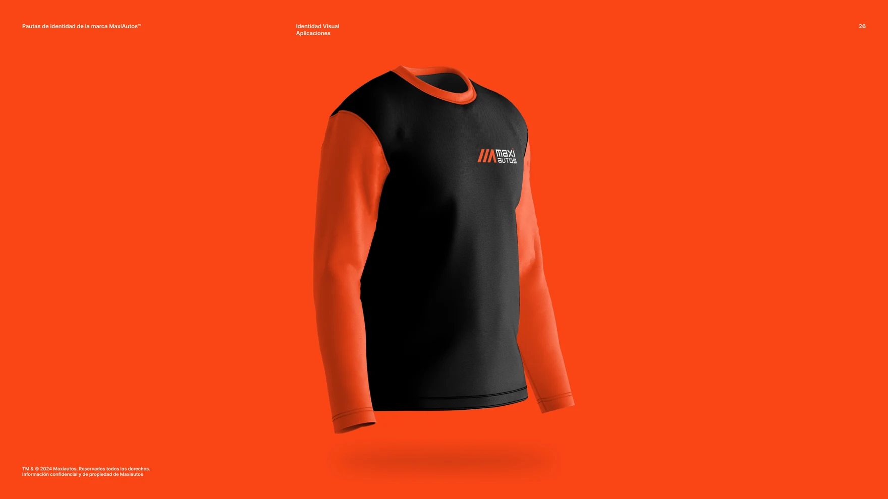Black and orange sweatshirt with the logo