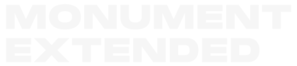 Specimen of Monument Extended in capitals