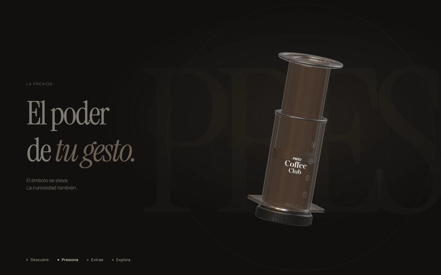 Chapter 2 of the website: the power of your gesture, the plunger rising