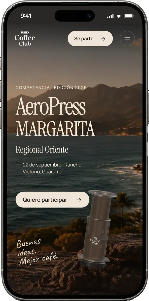 Mobile hero: AeroPress Margarita, Regional Oriente