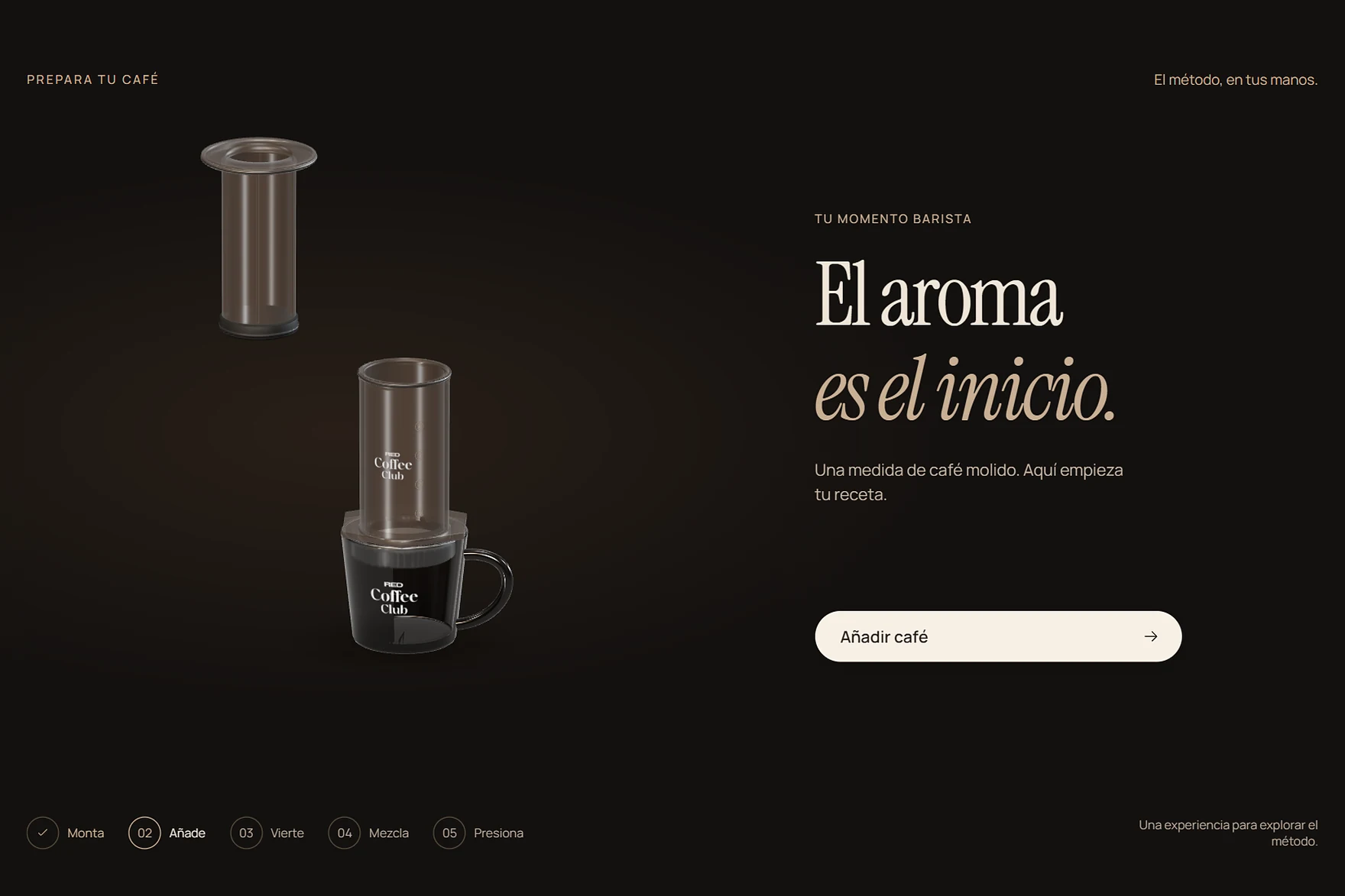 Step: assembling the AeroPress